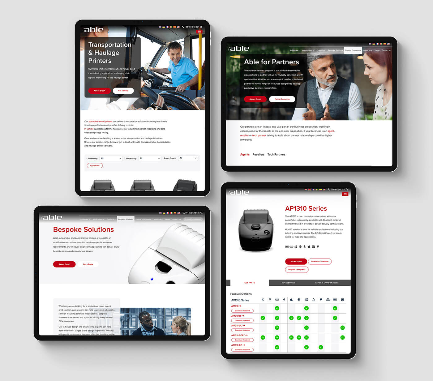 Able web pages