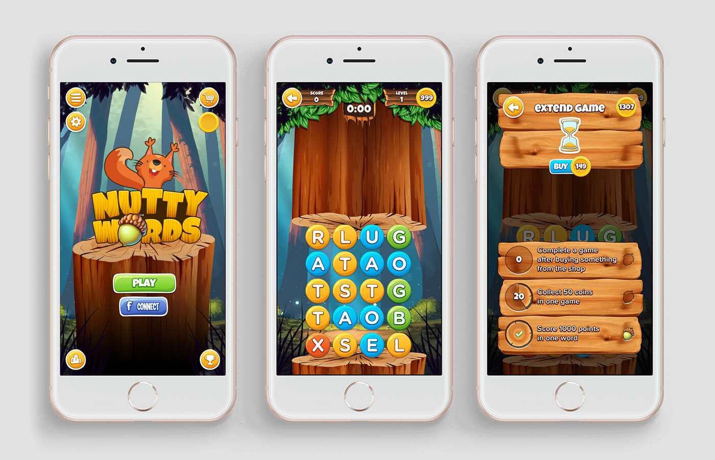 WordNut Screens